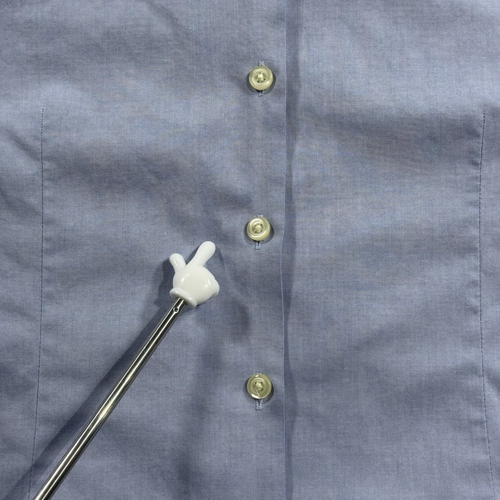 Orvis‎ Womens Wrinkle Free Button Down Shirt Blue 3/4 Sleeve Size 12 100% Cotton - Picture 7 of 11